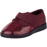 Bordeauxrote Varomed Orthopädische Schuhe aus Textil für Damen Übergrößen 