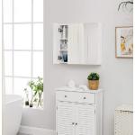 Weiße Moderne Vasagle Spiegelschränke aus Holz Breite 50-100cm, Höhe 50-100cm, Tiefe 0-50cm 