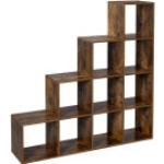 Braune Rustikale Vasagle Bücherregale aus Holz Breite 0-50cm, Höhe 0-50cm, Tiefe 0-50cm 