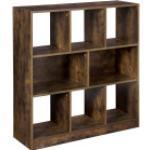 Braune Vintage Vasagle Bücherregale aus Holz Breite 0-50cm, Höhe 0-50cm, Tiefe 0-50cm 