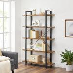 Reduzierte Braune Vasagle Bücherregale aus Holz Breite 100-150cm, Höhe 150-200cm, Tiefe 0-50cm 
