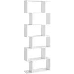 Weiße Moderne Vasagle Bücherregale aus Holz Breite 50-100cm, Höhe 150-200cm, Tiefe 0-50cm 