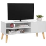 Weiße Vasagle TV-Lowboards & Fernsehtische aus Massivholz 40”- 44” Breite 100-150cm, Höhe 0-50cm, Tiefe 0-50cm 