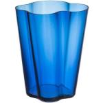 Reduzierte Blaue Skandinavische 27 cm Iittala Alvar Organische Vasen & Blumenvasen 27 cm mundgeblasen 
