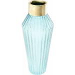 Hellblaue Romantische KARE DESIGN Jugendstil Vasen aus Glas 