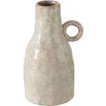 Graue Rustikale 20 cm Vasen & Blumenvasen 20 cm aus Keramik 