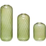 Grüne 15 cm Vasensets 15 cm mundgeblasen 3-teilig 