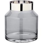 Silberne 19 cm Edzard Runde Vasen & Blumenvasen 17 cm glänzend aus Kristall mundgeblasen 