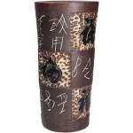 Braune Asiatische Runde Vasen & Blumenvasen aus Keramik 