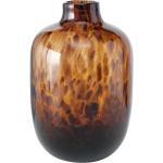 Braune Moderne 16 cm Boltze Vasen & Blumenvasen 16 cm mit Leopard-Motiv aus Glas 