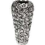 Silberne Moderne KARE DESIGN Jugendstil Vasen mit Meer-Motiv metallic aus Chrom 
