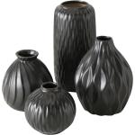 Schwarze Boltze Vasen & Blumenvasen aus Porzellan 4-teilig 