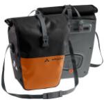 Orange Vaude Aqua Back Nachhaltige Gepäckträgertaschen aus LKW-Plane mit Rollverschluss 