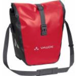 Rote Vaude Aqua Front Nachhaltige Fahrradtaschen wasserdicht aus LKW-Plane mit Rollverschluss 