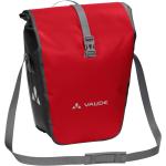 Rote Vaude Aqua Back Nachhaltige Gepäckträgertaschen aus LKW-Plane mit Rollverschluss 
