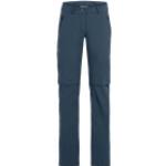 Stahlblaue Wasserdichte Vaude Farley Nachhaltige Zip Off Hosen & Zipphosen für Damen Größe L 