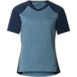 Reduzierte Blaue Vaude Moab Nachhaltige V-Ausschnitt T-Shirts für Damen Größe M 