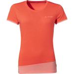 Reduzierte Orange Kurzärmelige Vaude Sveit Nachhaltige T-Shirts für Damen Größe XXS 