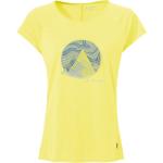 Reduzierte Gelbe Vaude Tekoa Nachhaltige T-Shirts mit Alpen-Motiv für Damen Größe S 