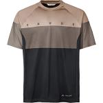 Braune Color Blocking Kurzärmelige T-Shirts aus Mesh für Herren Größe XL 