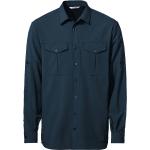 Blaue Langärmelige Vaude Rosemoor Nachhaltige Outdoor-Hemden für Herren Größe L 
