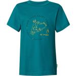 Grüne Casual Vaude Lezza Bio Nachhaltige Rundhals-Ausschnitt Printed Shirts für Kinder & Druck-Shirts für Kinder aus Baumwolle Größe 122 für den für den Sommer 