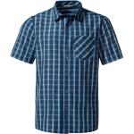 Grüne Karo Vaude Albsteig Bio Nachhaltige Shirts mit Tasche für Herren Größe L für den für den Sommer 