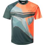 Neonorange Color Blocking Vaude Moab Nachhaltige T-Shirts aus Mesh für Herren Größe S 
