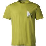 Limettengrüne Vaude Proclaim Bio Nachhaltige Rundhals-Ausschnitt T-Shirts aus Baumwolle für Herren Größe S für den für den Sommer 