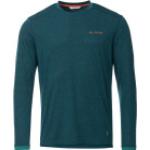 Grüne Langärmelige Vaude Sveit Nachhaltige T-Shirts aus Polyester für Herren 