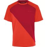 Rote Color Blocking Vaude Moab Nachhaltige Rundhals-Ausschnitt T-Shirts für Herren Größe S 