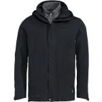 Schwarze Wasserdichte Winddichte Atmungsaktive 3-in-1 Jacken mit Reißverschluss aus Polyester mit Kapuze für Herren Größe 3 XL 