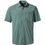 Reduzierte Grüne Karo Vaude Seiland bluesign Nachhaltige Hemden mit Reißverschluss mit Reißverschluss für Herren Größe S 