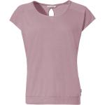 Fliederfarbene Vaude Skomer Nachhaltige T-Shirts aus Polyester für Damen Größe XL 