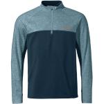 Blaue Sportliche Langärmelige Vaude Virt Nachhaltige Rundhals-Ausschnitt T-Shirts aus Polyester für Herren Größe 3 XL 1-teilig 