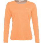 Orange Langärmelige Vaude Nachhaltige Rundhals-Ausschnitt T-Shirts für Damen Größe L für den für den Sommer 