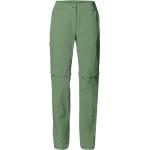 Grüne Wasserdichte Vaude Farley Nachhaltige Zip Off Hosen mit Reißverschluss für Damen Größe XS 