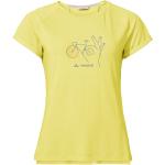 Reduzierte Gelbe Langärmelige Vaude Cyclist Nachhaltige T-Shirts aus Polyester für Damen Größe XS 
