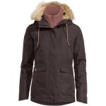 Braune Wasserdichte Vaude Kilia Nachhaltige 3-in-1 Jacken aus Fleece für Damen Größe M 