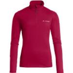 Rote Sportliche Vaude Livigno Nachhaltige Damenfleecepullover & Damenfleeceshirts mit Reißverschluss aus Fleece Größe S für den für den Herbst 