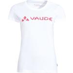 Weiße Vaude Bio Nachhaltige Rundhals-Ausschnitt T-Shirts aus Baumwolle für Damen Größe M 