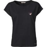 Schwarze Unifarbene Sportliche Vaude Neyland Nachhaltige T-Shirts aus Hanffaser für Damen Größe S 