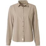 Beige Vaude Rosemoor Nachhaltige Outdoor-Hemden aus Polyester für Damen Größe S 