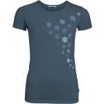 Stahlblaue Vaude Skomer Nachhaltige T-Shirts für Damen Größe S 
