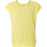 Gelbe Gestreifte Vaude Skomer Nachhaltige T-Shirts für Damen Größe L 