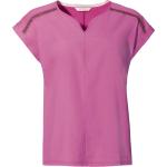 Grüne Vaude Skomer Bio Nachhaltige V-Ausschnitt T-Shirts für Damen Größe M für den für den Sommer 