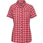Rote Karo Kurzärmelige Vaude Cluster Nachhaltige Karierte Blusen aus Polyamid für Damen Größe XS für den für den Sommer 