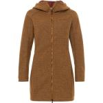 Braune Vaude Tinshan Nachhaltige Wollmäntel aus Wolle für Damen Größe S für den für den Herbst 
