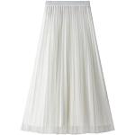 Weiße Casual Maxiröcke aus Mesh für Damen Einheitsgröße für Partys für den für den Sommer 