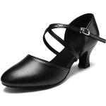 Black Friday Angebote - Schwarze Tanzschuhe Standard aus Veloursleder leicht für Damen Größe 40 